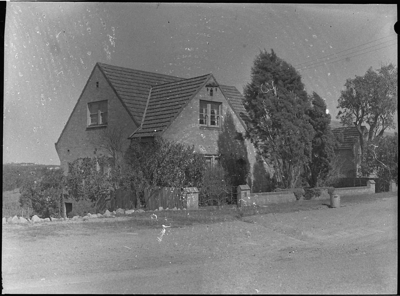 Suburban housing in Adamstown Heights photographed in 1955