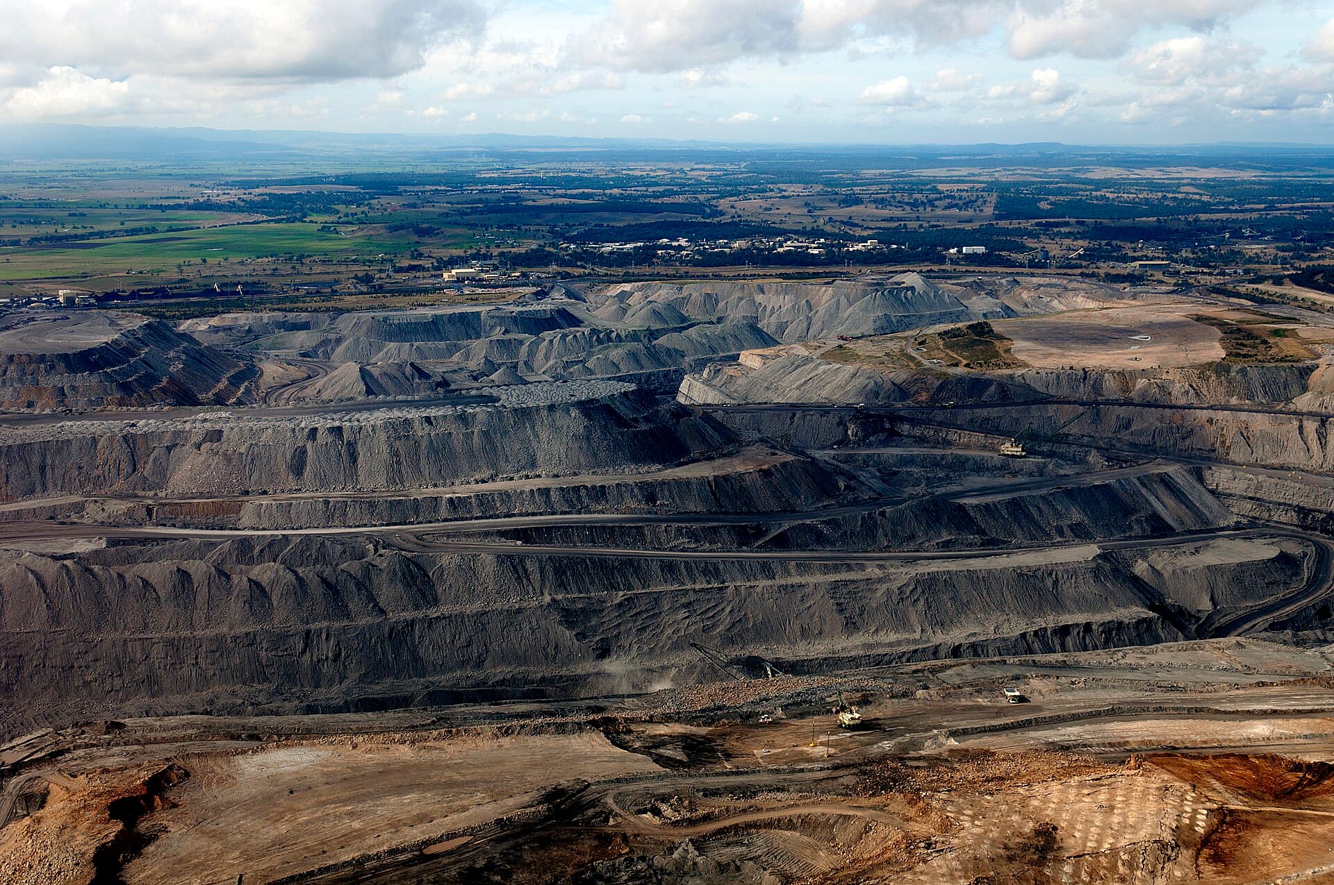 An open-cut coal mine in the Hunter Valley