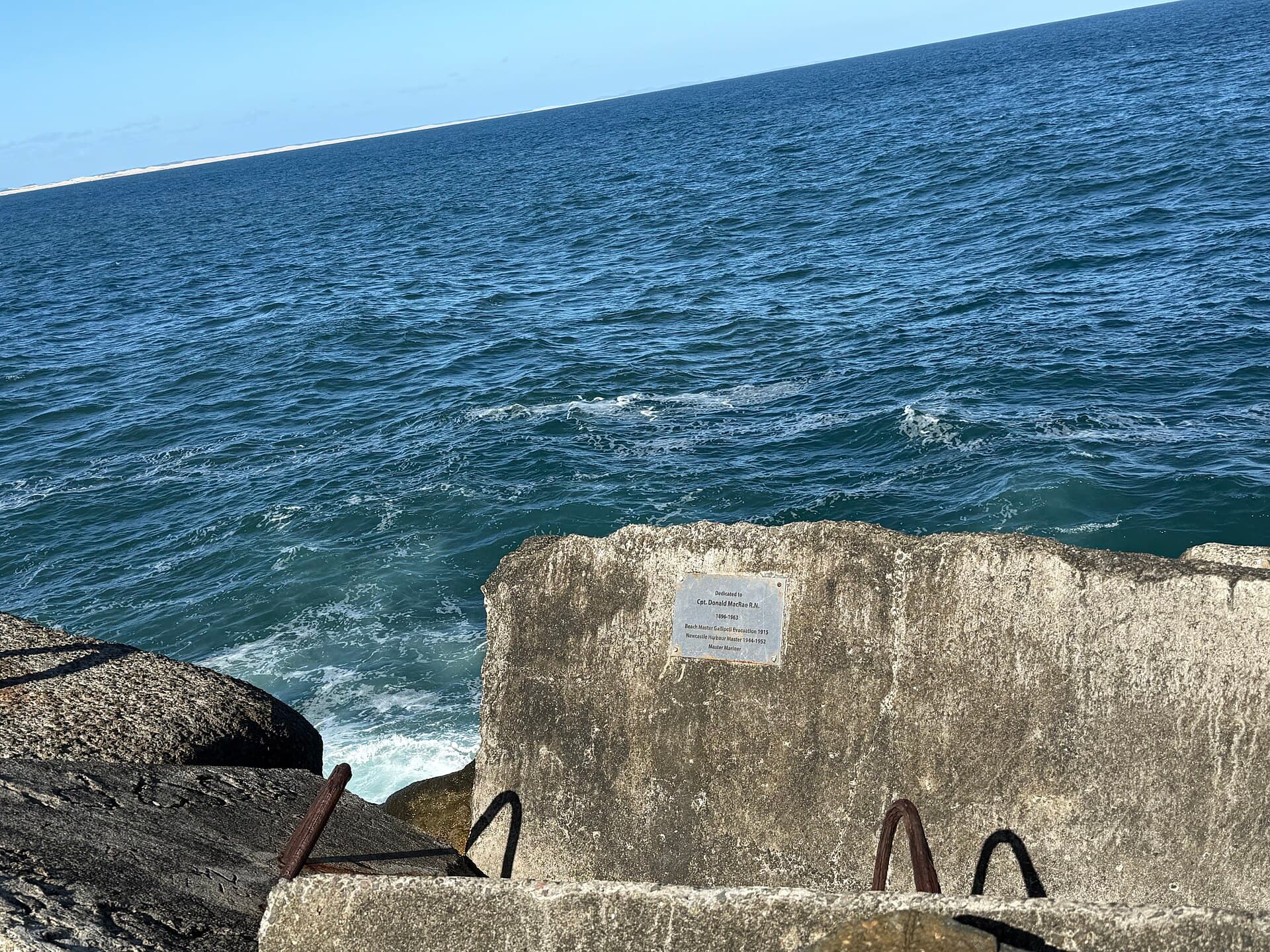 Nobbys Breakwater at Nobbys Head in Newcastle, New South Wales